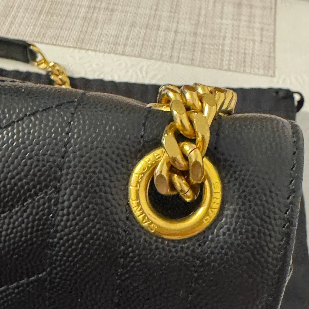 Yves Saint Laurent Paris Caviar leather Envelope bag - Picture 3 of 16